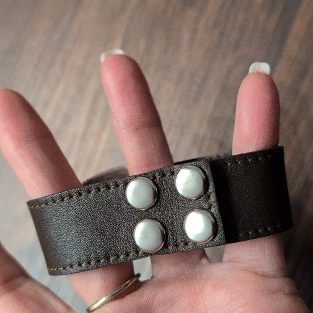 Studio Barse Silver And Turquoise Leather Bracelet - Picture 2 of 3